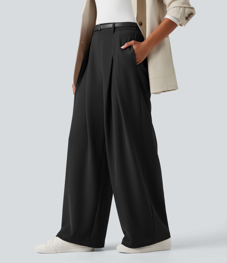 Halara Flex™ High-waisted Suit Work Wide-leg Pants with Pockets