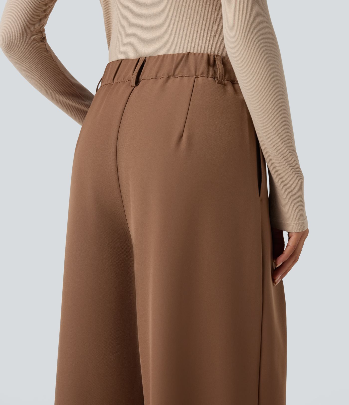 Halara Flex™ - Arbeits-Hose mit hohem Bund, Seitentaschen und weitem Bein