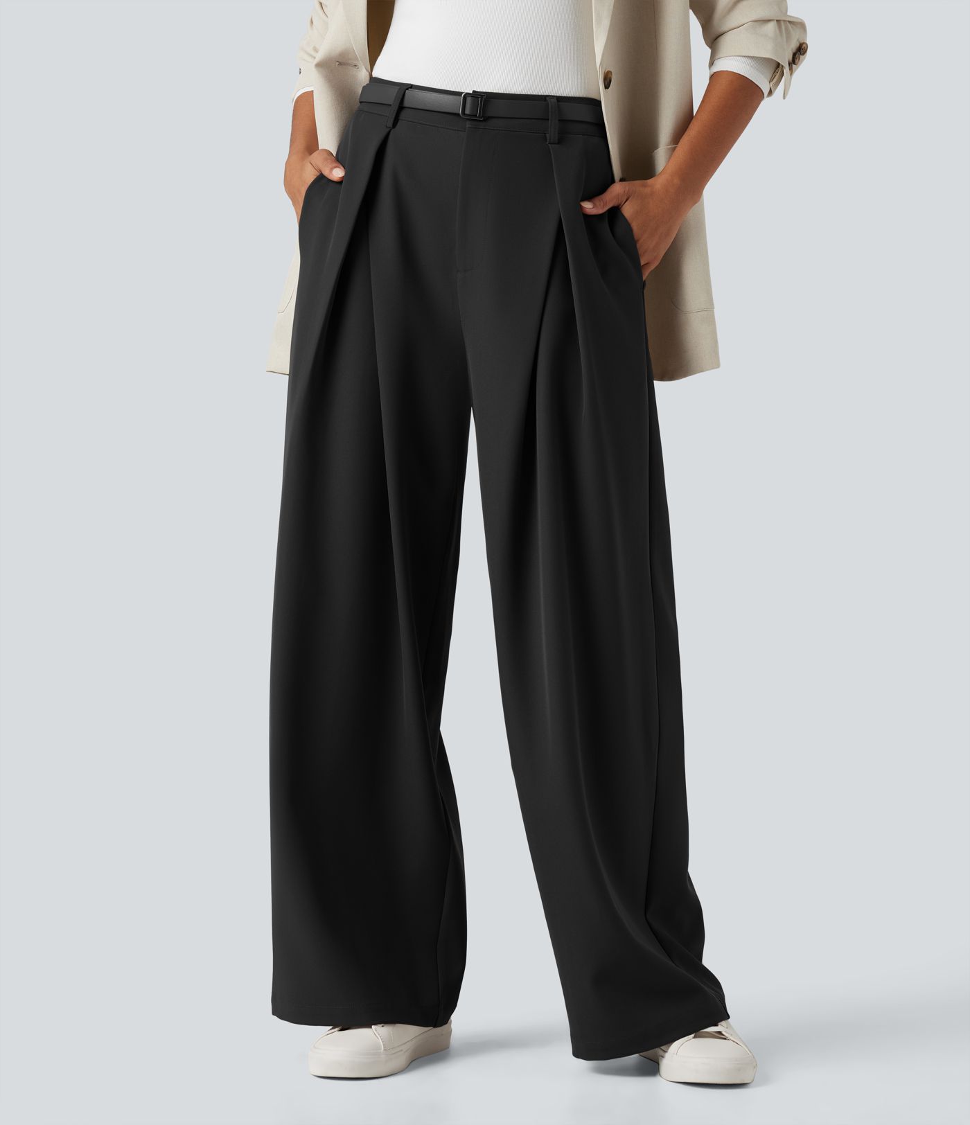 Halara Flex™ High-waisted Suit Work Wide-leg Pants with Pockets