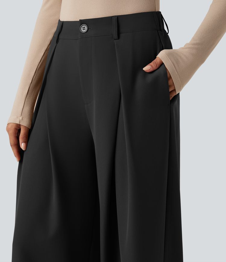 Halara Flex™ High-waisted Suit Work Wide-leg Pants with Pockets
