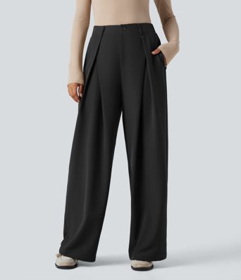 Halara Flex™ High-waisted Suit Work Wide-leg Pants with Pockets