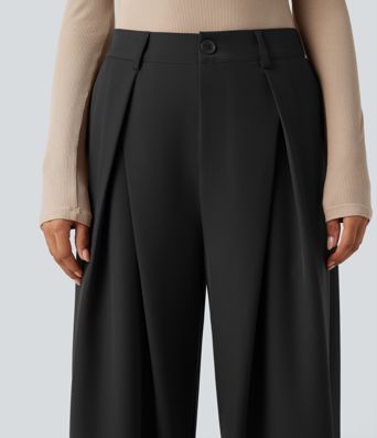 Halara Flex™ High-waisted Suit Work Wide-leg Pants with Pockets