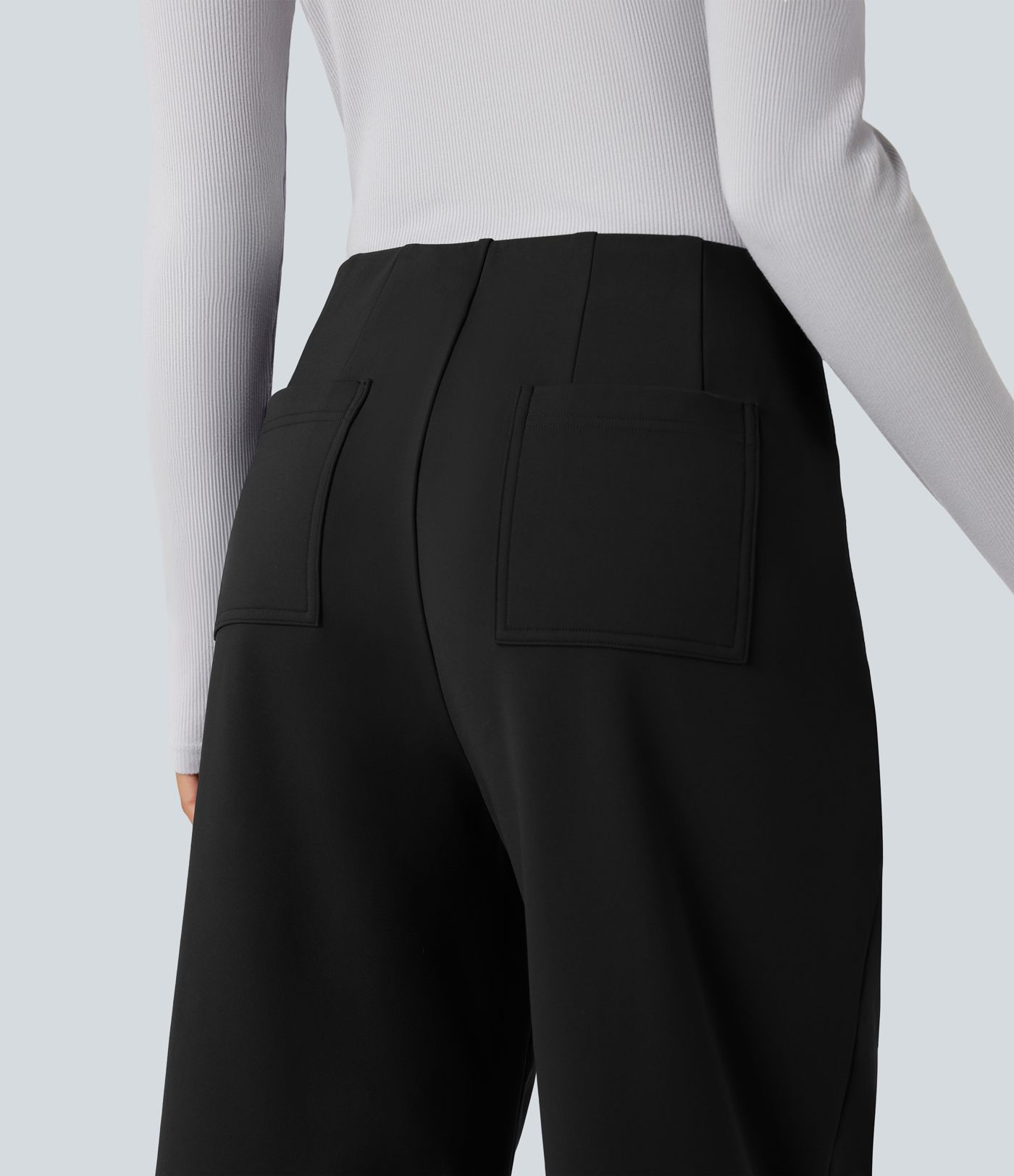 SoftlyZero™ Plush Thermal Mid Rise Straight Leg Work Pants with Pockets