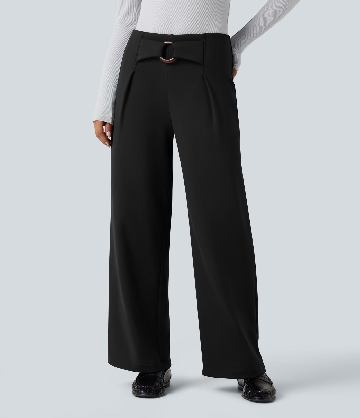 SoftlyZero™ Plush Thermal Mid Rise Straight Leg Work Pants with Pockets