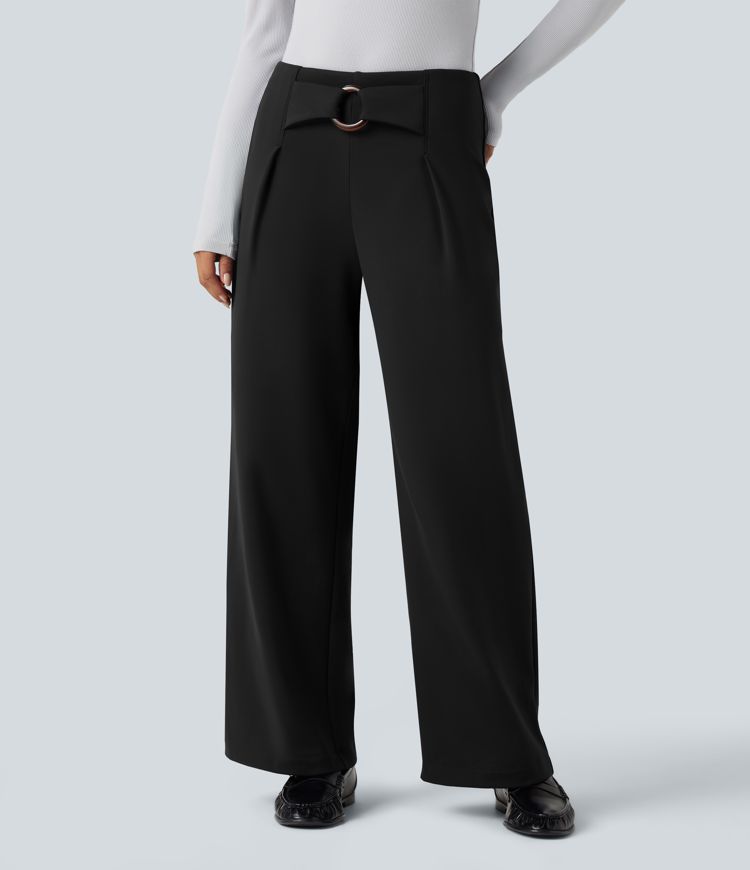 SoftlyZero™ Plush Thermal Mid Rise Straight Leg Work Pants with Pockets