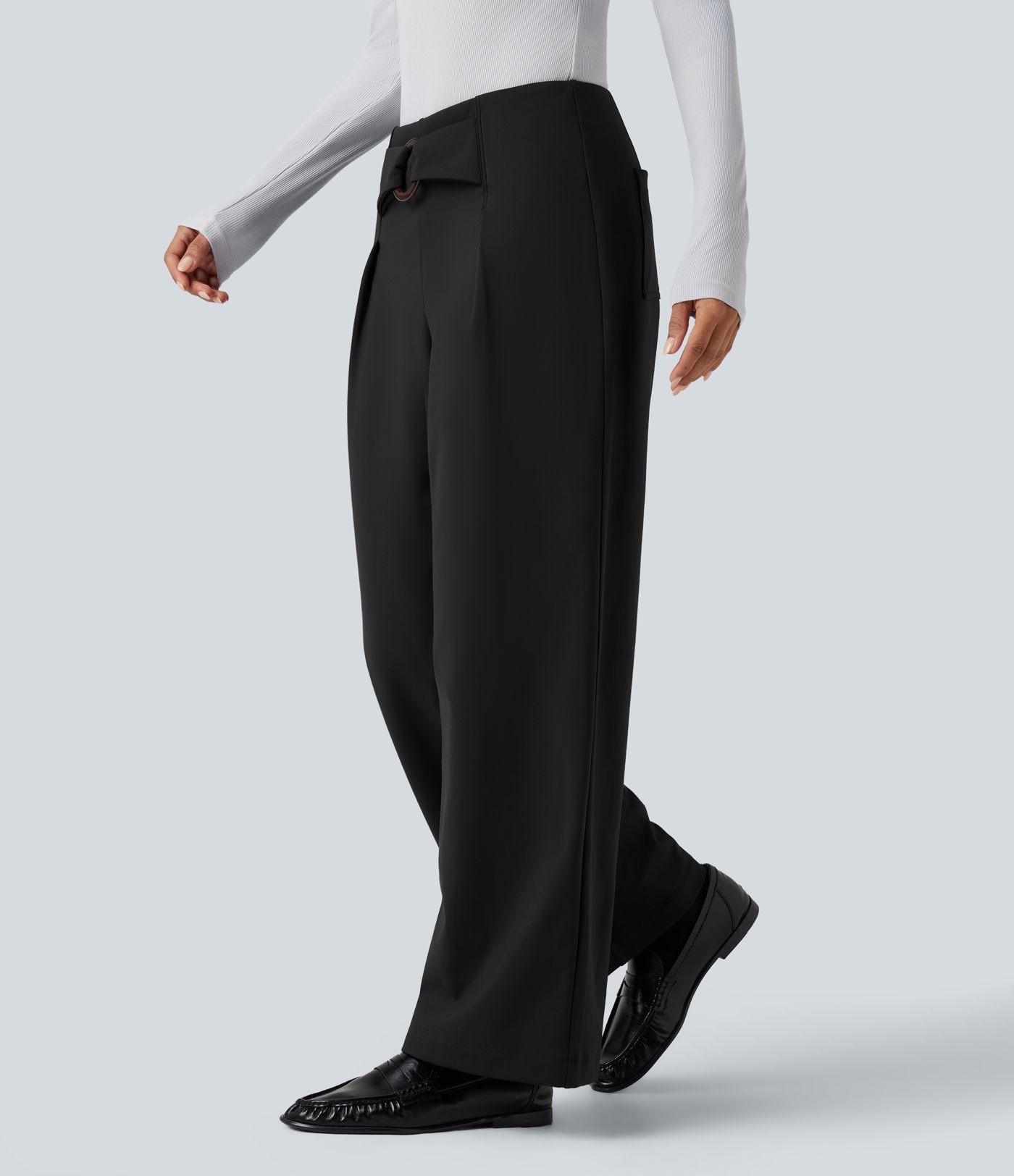 Pantalon tailleur thermique SoftlyZero™ Plush coupe droite taille mi-haute avec poches