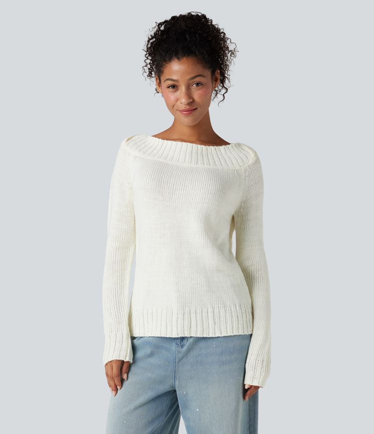 One Shoulder Long Sleeve Casual Jumper
