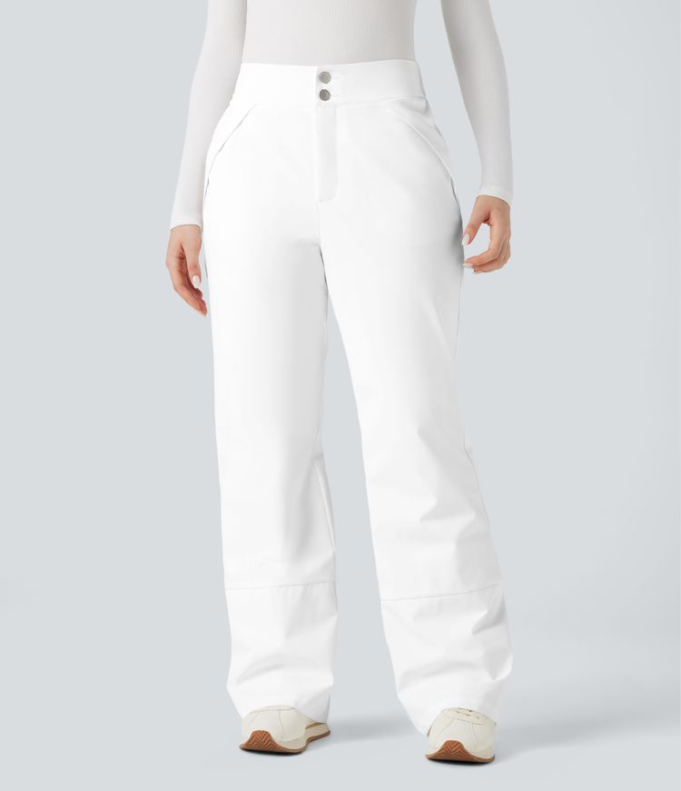High Waisted Warming Hiking Bootcut Pants with Pockets