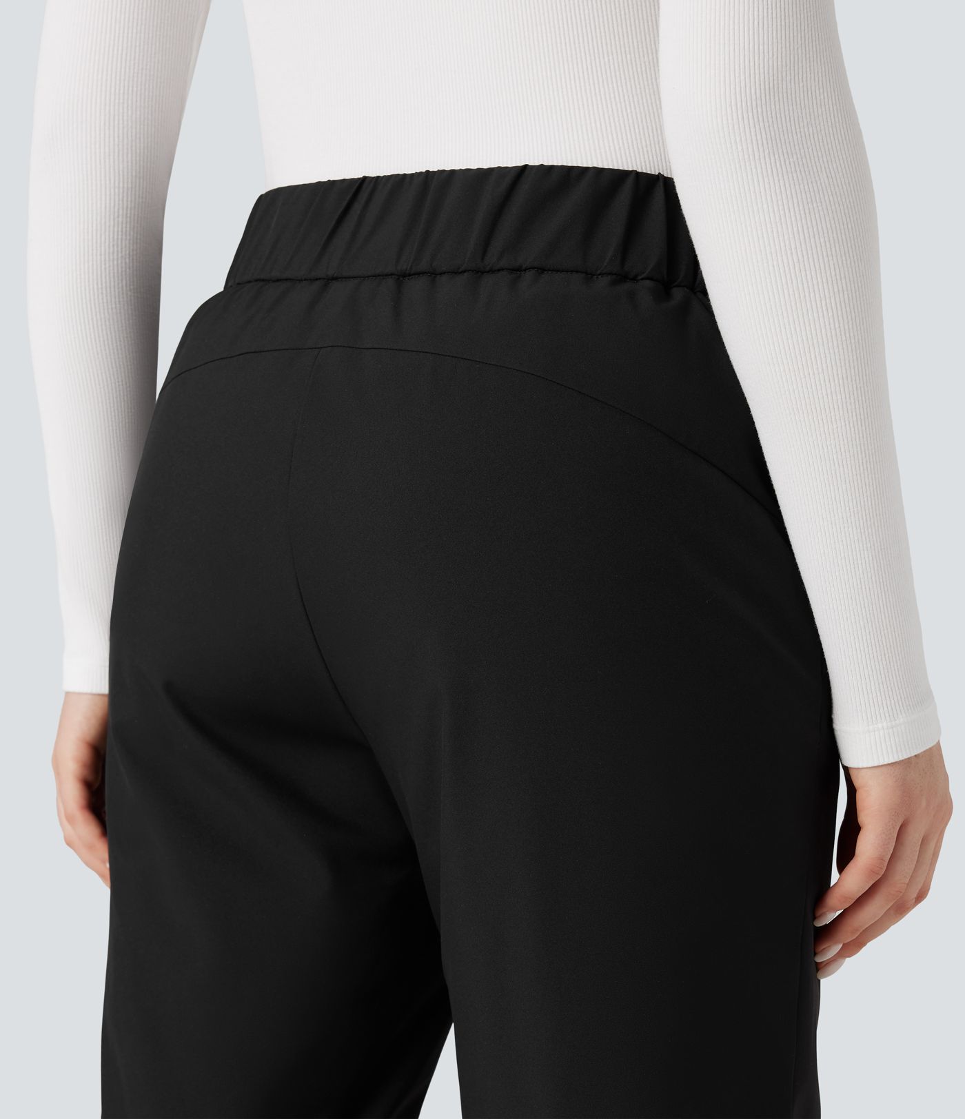 High Waisted Warming Hiking Bootcut Pants with Pockets