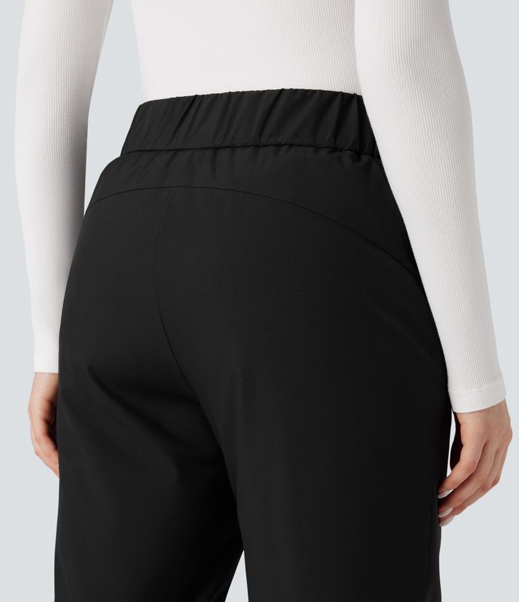 High Waisted Warming Hiking Bootcut Pants with Pockets