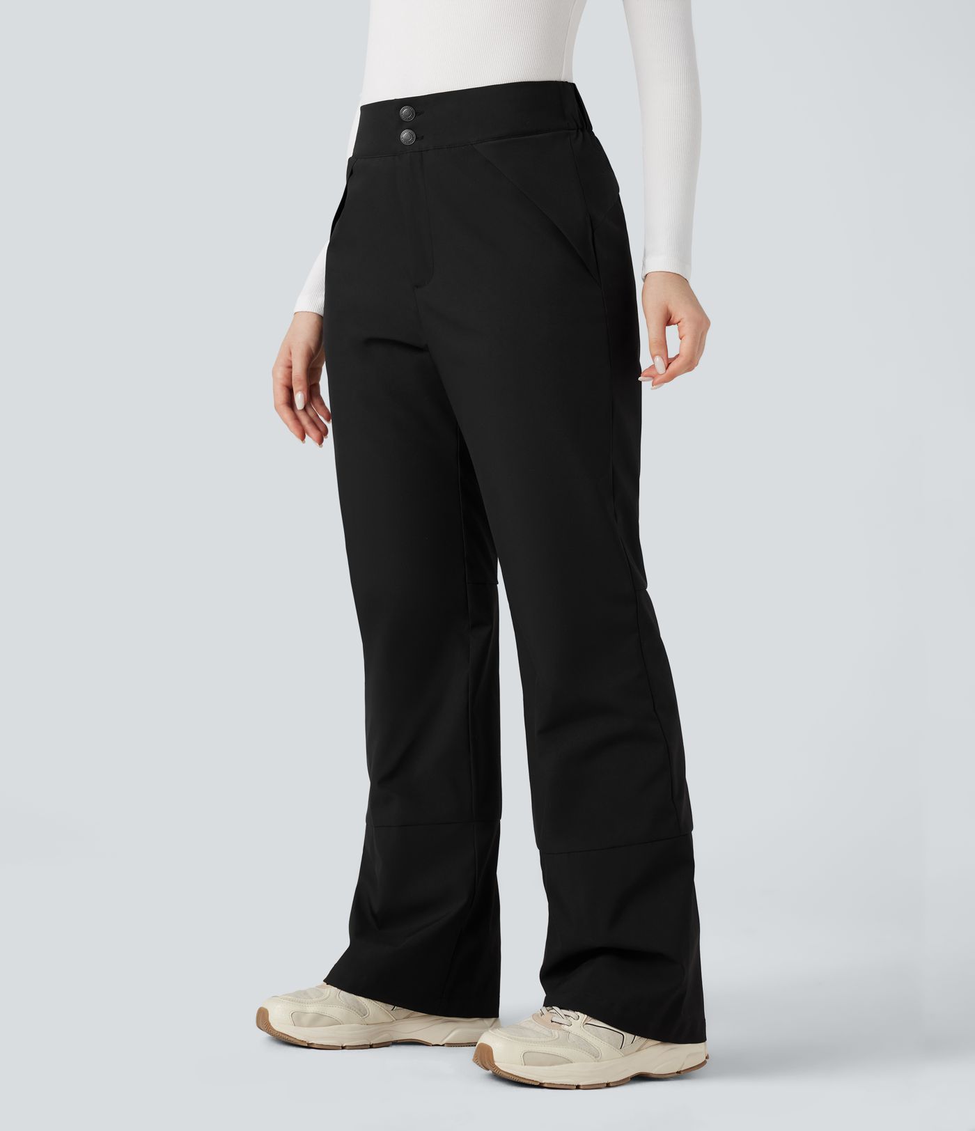 High Waisted Warming Hiking Bootcut Pants with Pockets