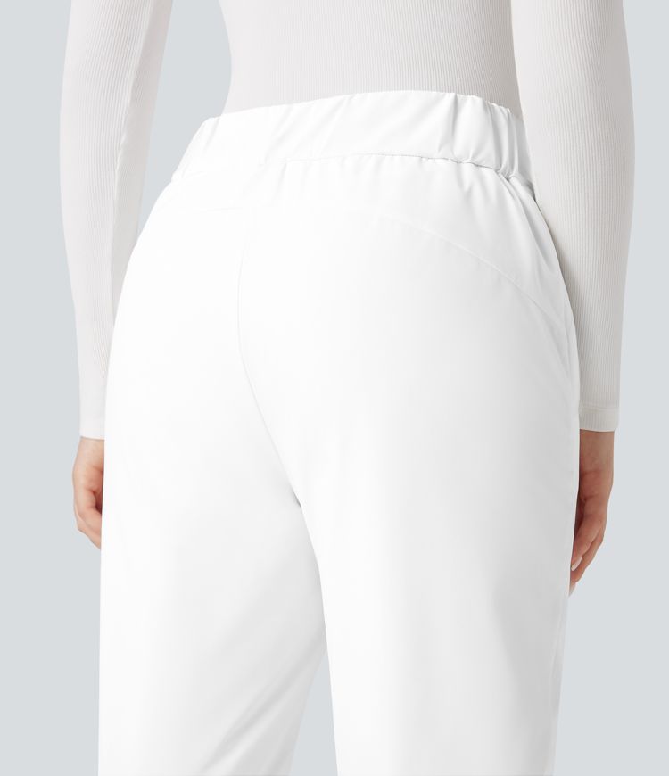 High Waisted Warming Hiking Bootcut Pants with Pockets