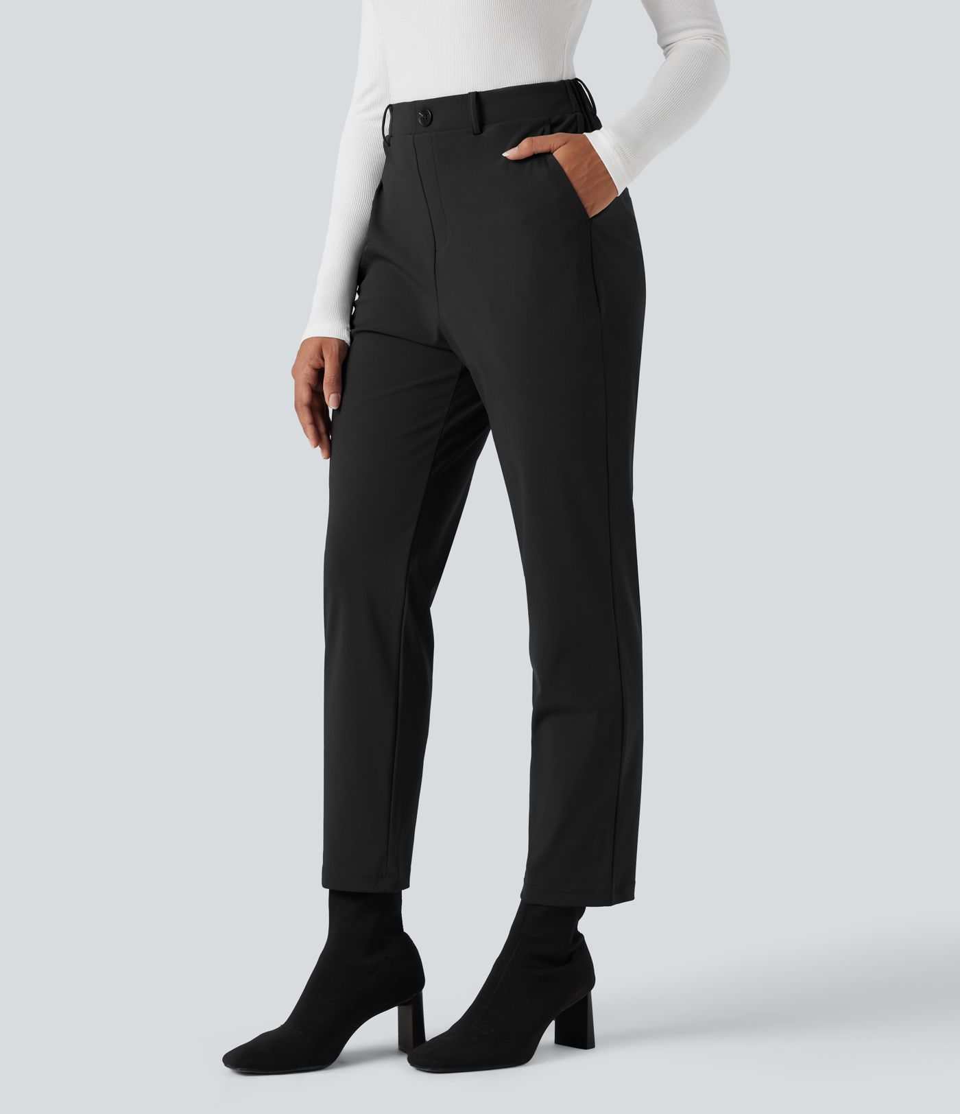 Halara Flex™ Suit Wrinkle-resistant High Waisted Slim Work Pants with Pockets