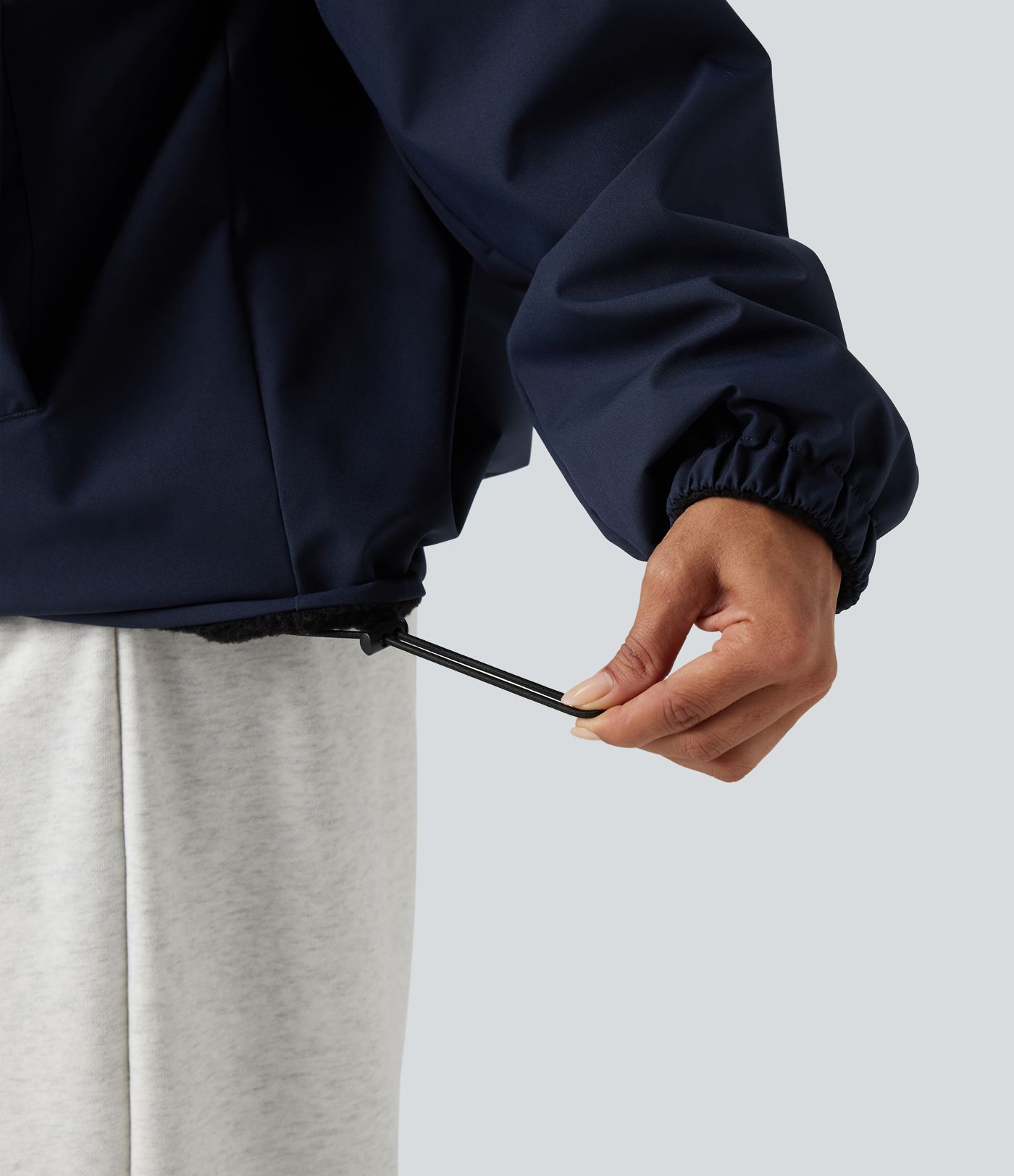 Chaqueta reversible de polar para senderismo con cuello alto, mangas largas, cremallera y bolsillos (dos estilos en uno)