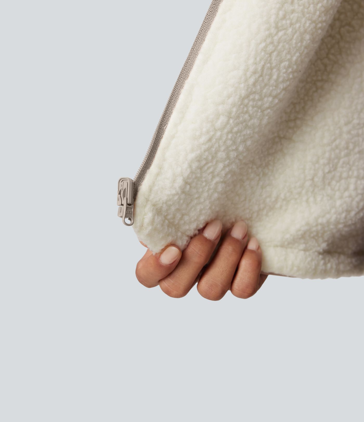 Veste polaire randonnée réversible col montant fermeture éclair manches longues avec poches (Deux looks en un)