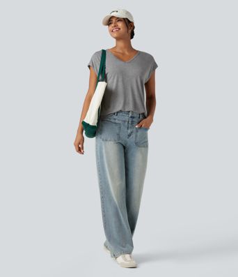 V Neck Short Sleeve Casual T-Shirt V Neck Short Sleeve Casual T-Shirt