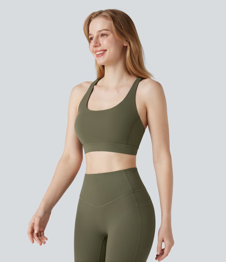 Halara UltraSculpt™ Light Support Push-Up Crisscross Backless Yoga Sports Bra