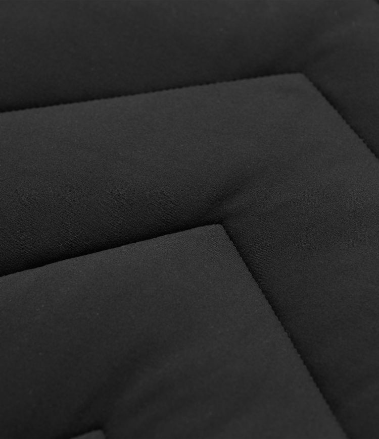 Veste matelassée col montant double fermeture éclair avec trous pouces et poches