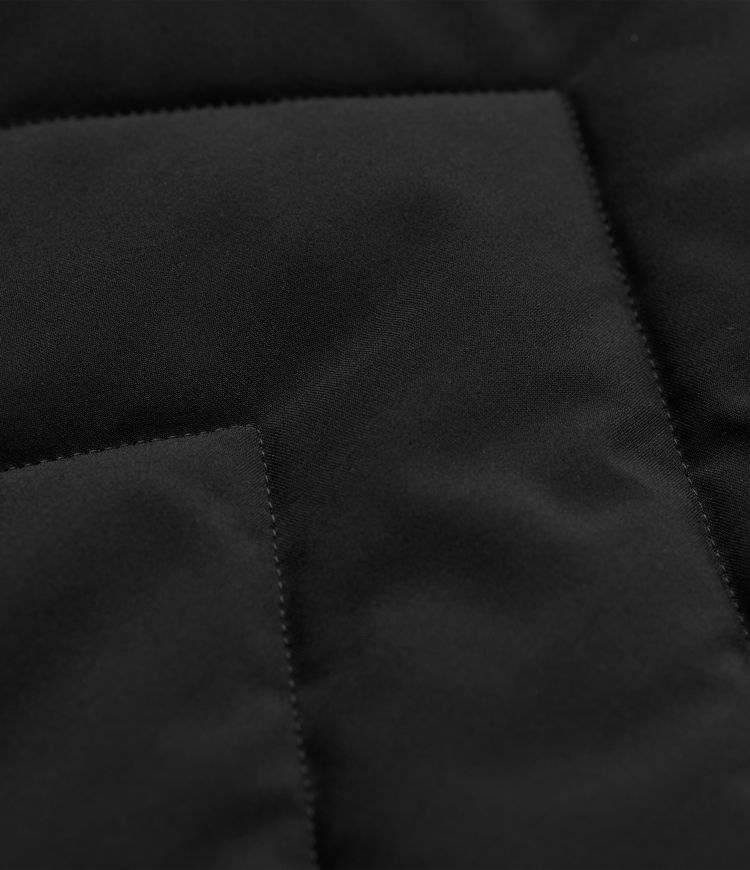 Veste matelassée col montant double fermeture éclair avec trous pouces et poches