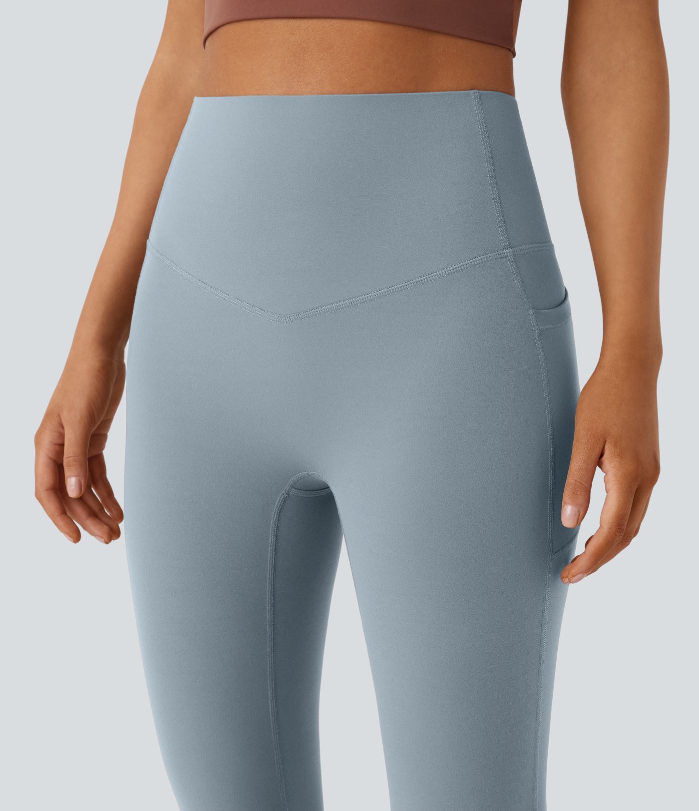 Halara UltraSculpt™ SoCinched Hoge Taille Buikcontrole Zakvormende Yoga Bootcut Legging