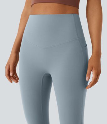 Halara UltraSculpt™ SoCinched Hoge Taille Buikcontrole Zakvormende Yoga Bootcut Legging