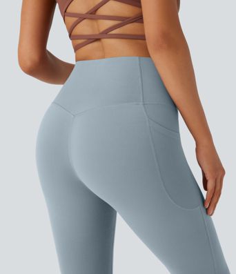 Halara UltraSculpt™ SoCinched Hoge Taille Buikcontrole Zakvormende Yoga Bootcut Legging
