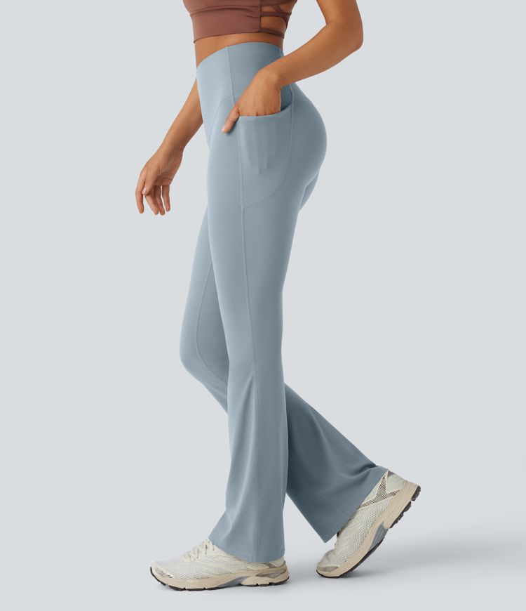 Halara UltraSculpt™ SoCinched Hoge Taille Buikcontrole Zakvormende Yoga Bootcut Legging