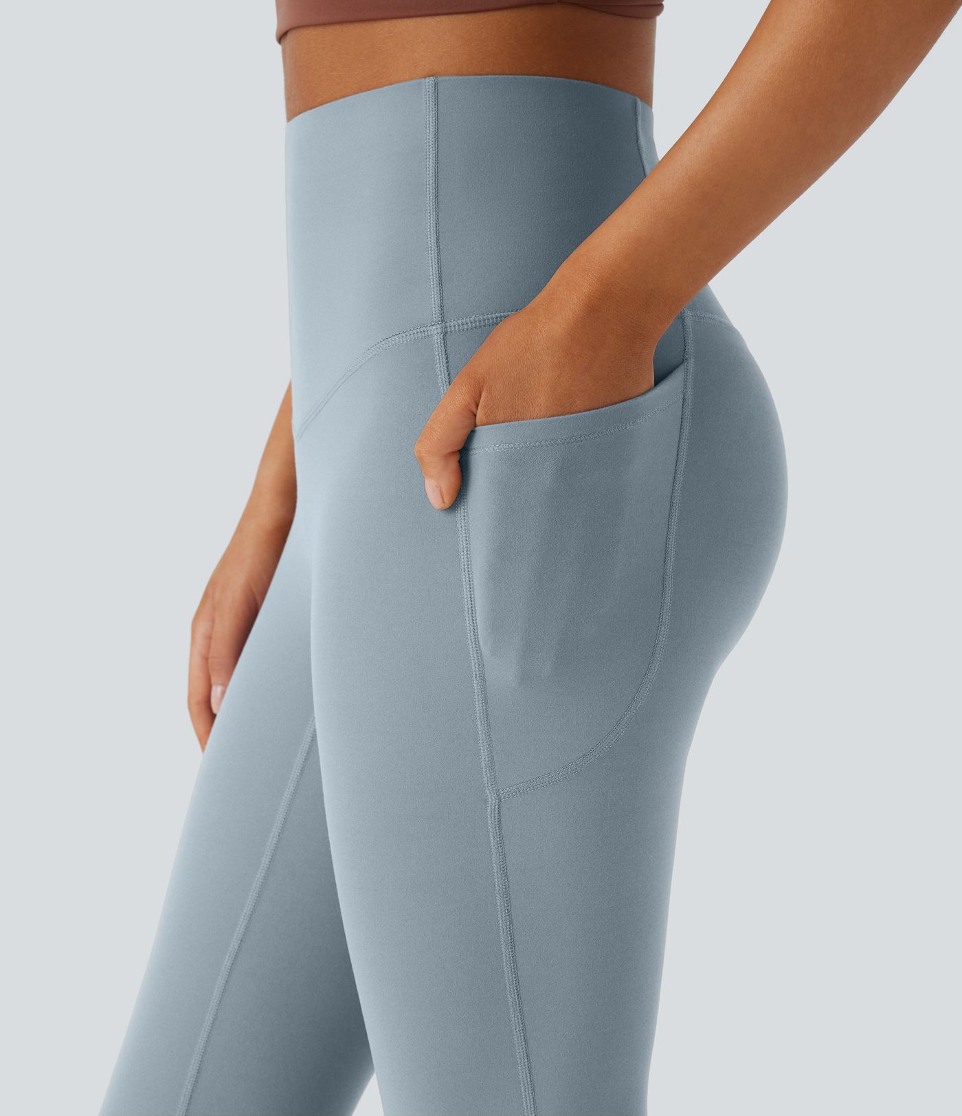 Halara UltraSculpt™ SoCinched Hoge Taille Buikcontrole Zakvormende Yoga Bootcut Legging