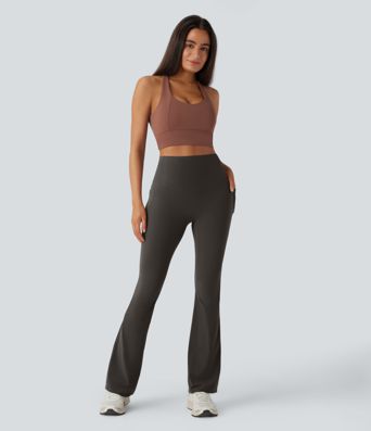 Halara UltraSculpt™ High Waisted Tummy Control Pocket Shaping Yoga Bootcut Leggings