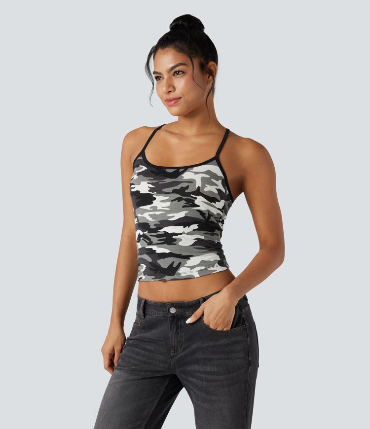Racerback Camo Casual Tank Top