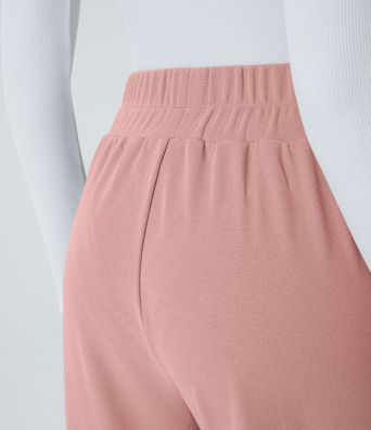 Halara Flex™ High Waisted Wide Waistband Pocket Wide Leg Waffle Work Pants