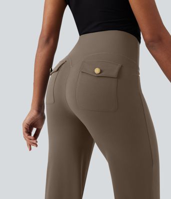 Pantalon de travail Halara UltraSculpt™ SoCinched à taille haute et gainage efficace au niveau des lombaires, avec poches