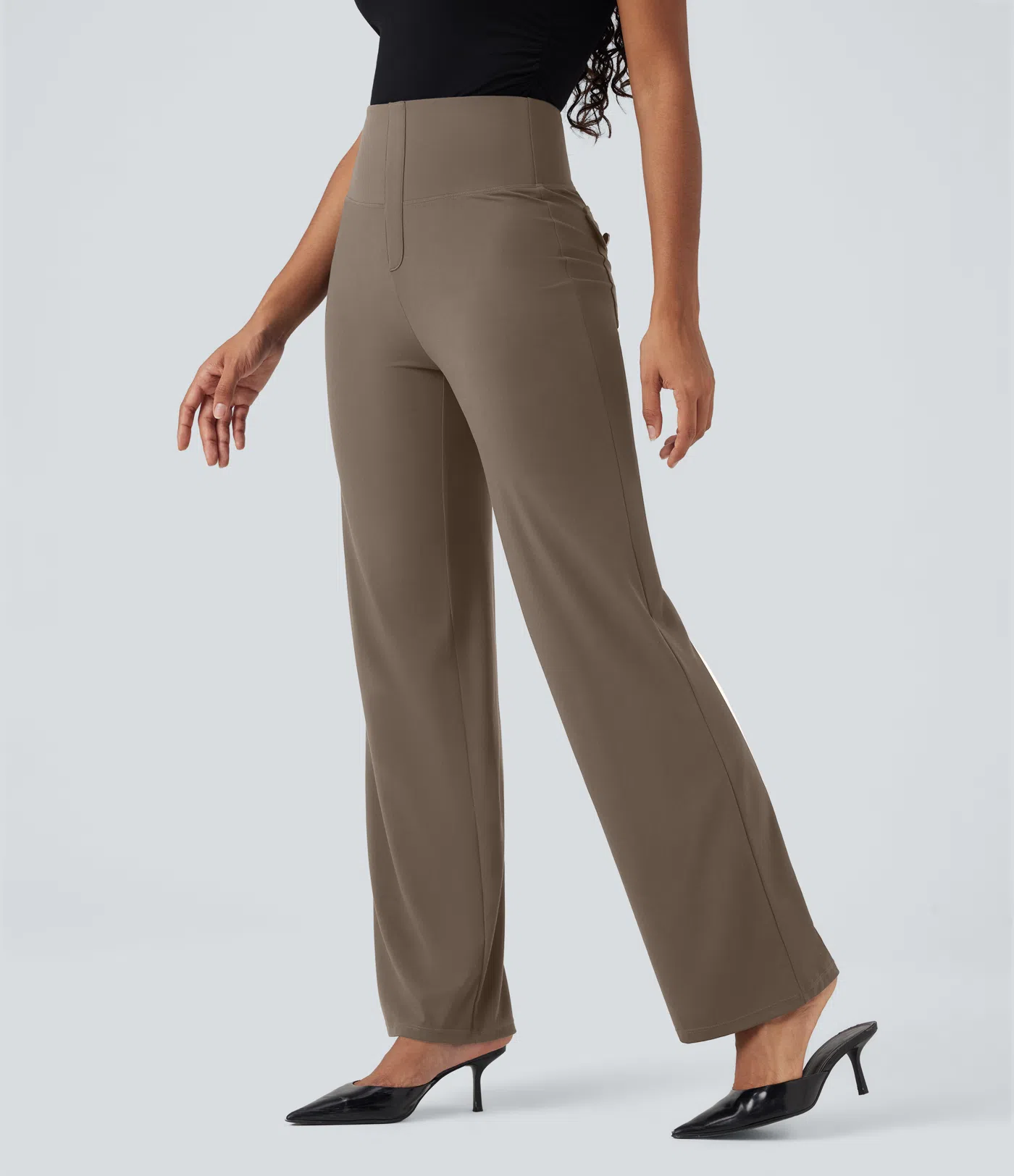 Halara UltraSculpt™ SoCinched High Waisted Tummy Control Straight Leg Work Pants with Pockets