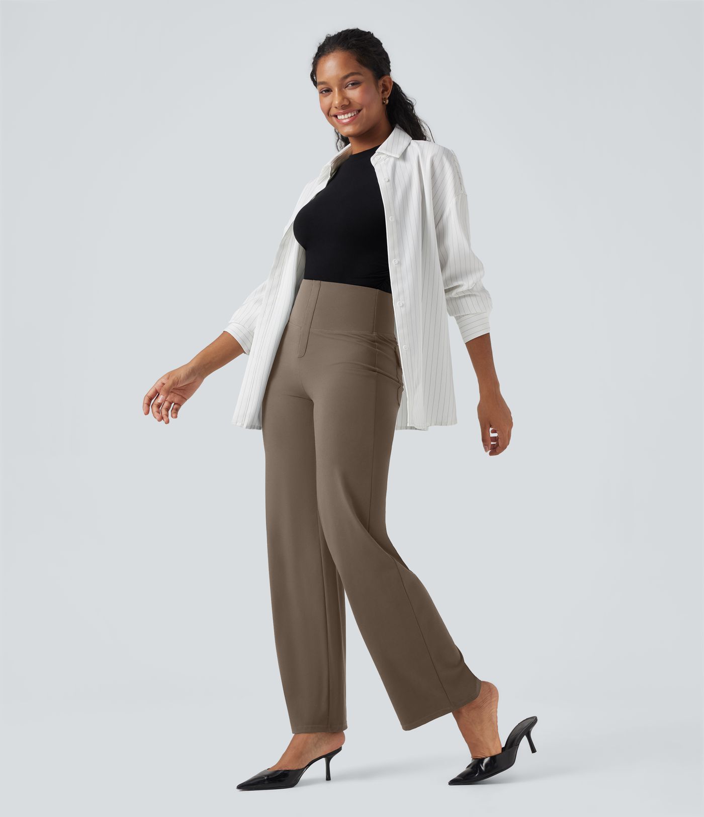 Pantalon de travail Halara UltraSculpt™ SoCinched à taille haute et gainage efficace au niveau des lombaires, avec poches