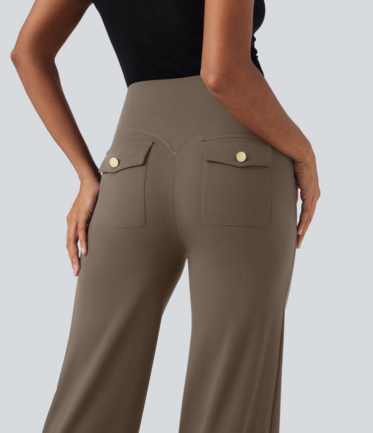 Pantalon de travail Halara UltraSculpt™ SoCinched à taille haute et gainage efficace au niveau des lombaires, avec poches