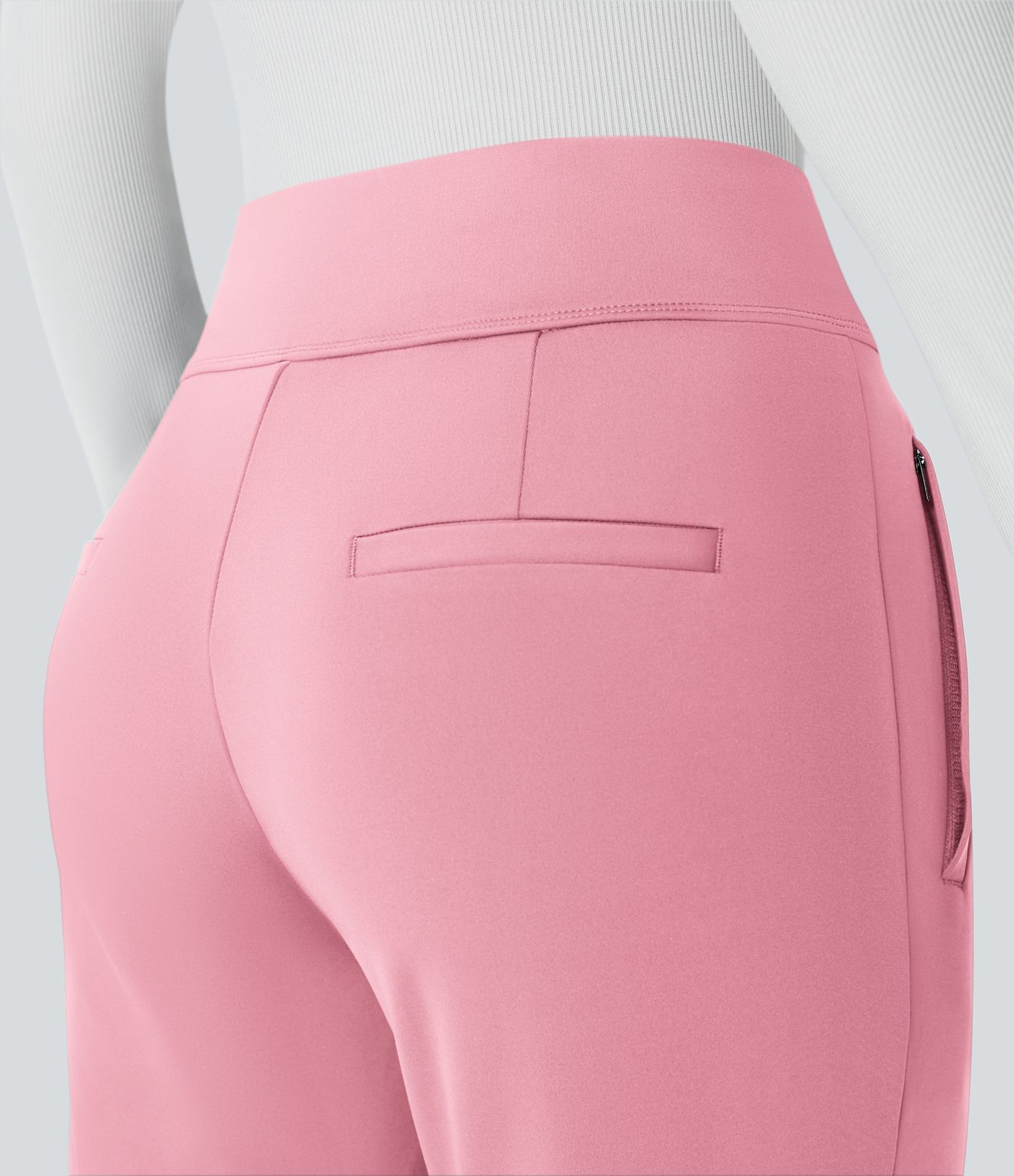 Halara Flex™ DayStretch Mid Rise Side Zipper Pocket Work Flared Trousers