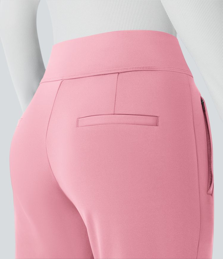 Halara Flex™ Mid Rise Side Zipper Pocket Work Flare Pants