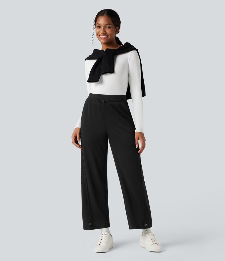 High Waisted Casual Pants with Pockets High Waisted Casual Pants with Pockets