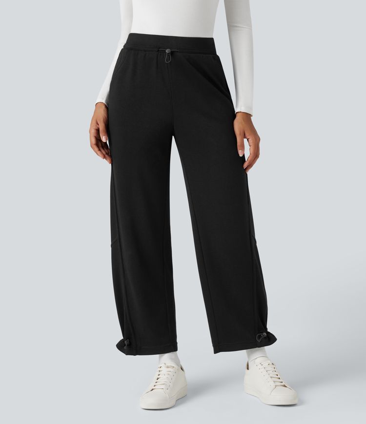 High Waisted Casual Pants with Pockets