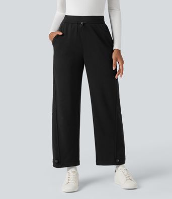 High Waisted Casual Pants with Pockets High Waisted Casual Pants with Pockets