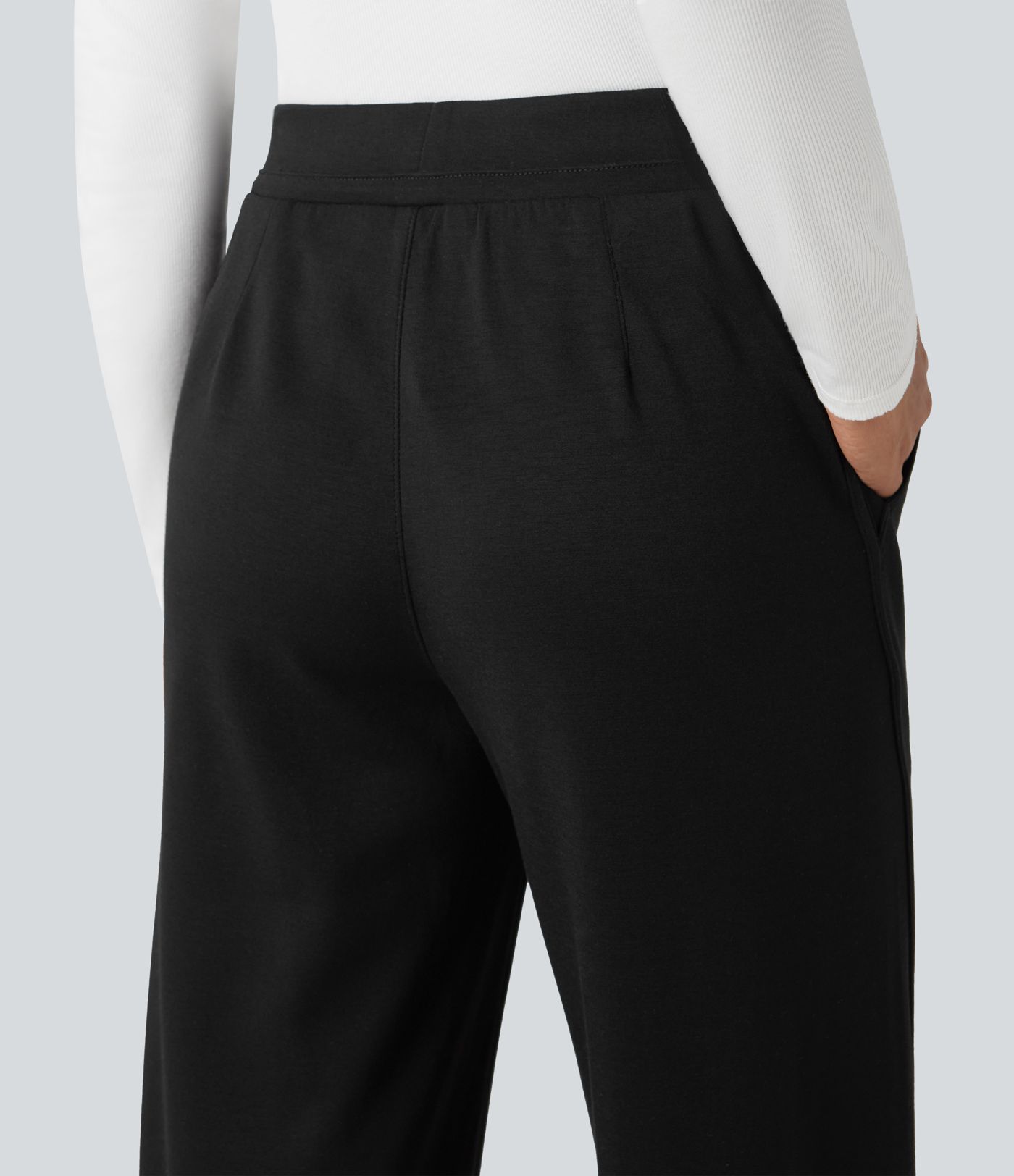 High Waisted Casual Pants with Pockets High Waisted Casual Pants with Pockets