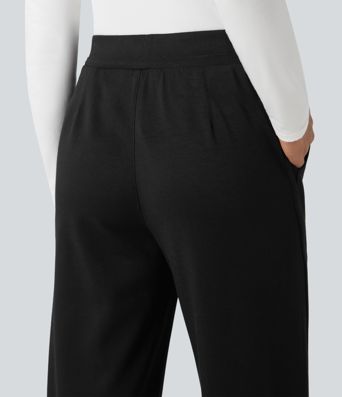 High Waisted Casual Pants with Pockets High Waisted Casual Pants with Pockets