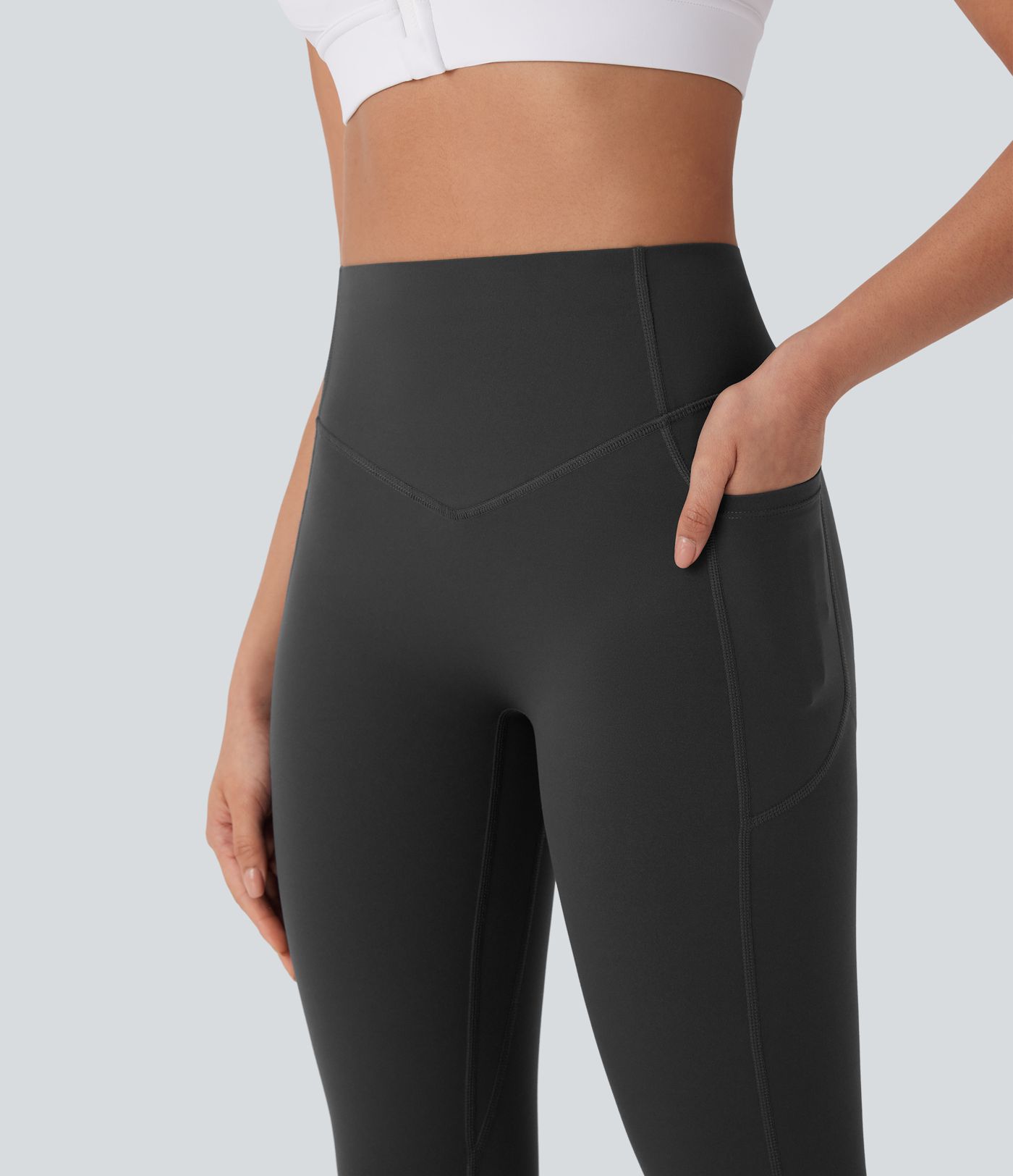 Halara UltraSculpt™ High Waisted Tummy Control Butt Lifting Ruched Pocket Shaping Yoga Leggings