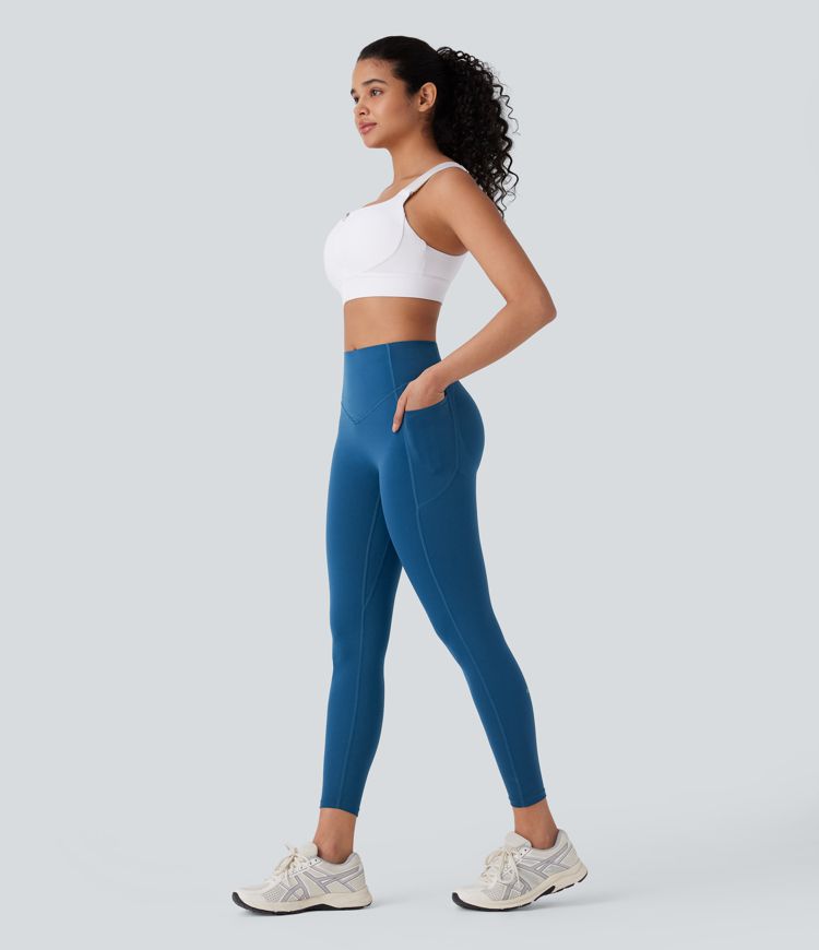Halara UltraSculpt™ High Waisted Tummy Control Butt Lifting Ruched Pocket Shaping Yoga Leggings