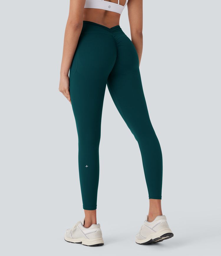 Halara UltraSculpt™ High Waisted Tummy Control Butt Lifting Ruched Pocket Shaping Yoga Leggings