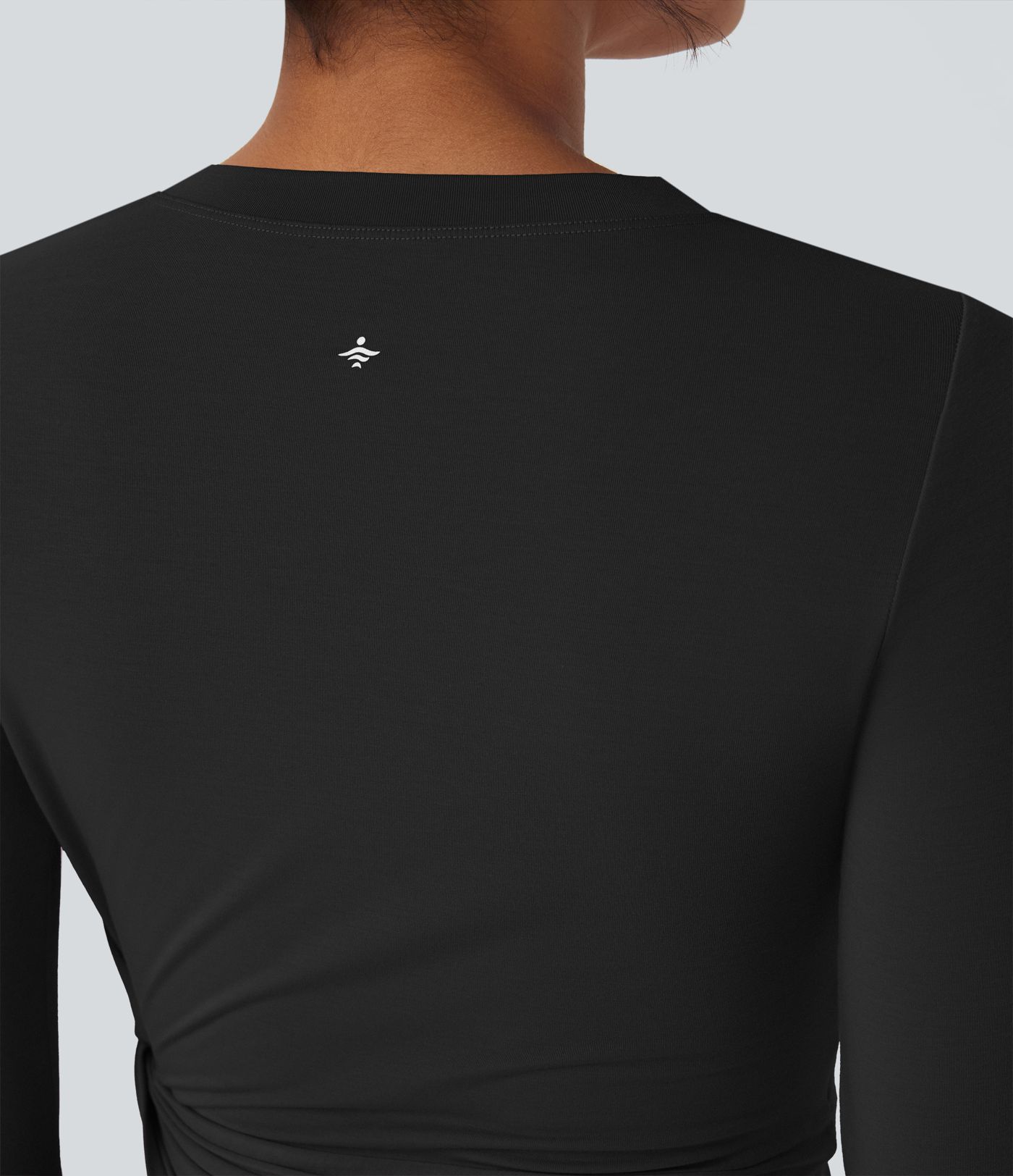 Long Sleeve Thumb Hole Asymmetric Quick Dry Yoga Sports Top