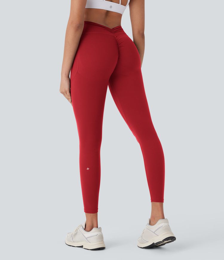 Women’s Halara UltraSculpt™ High Waisted Tummy Control Butt Lifting Ruched Pocket Shaping Yoga Leggings - Halara 