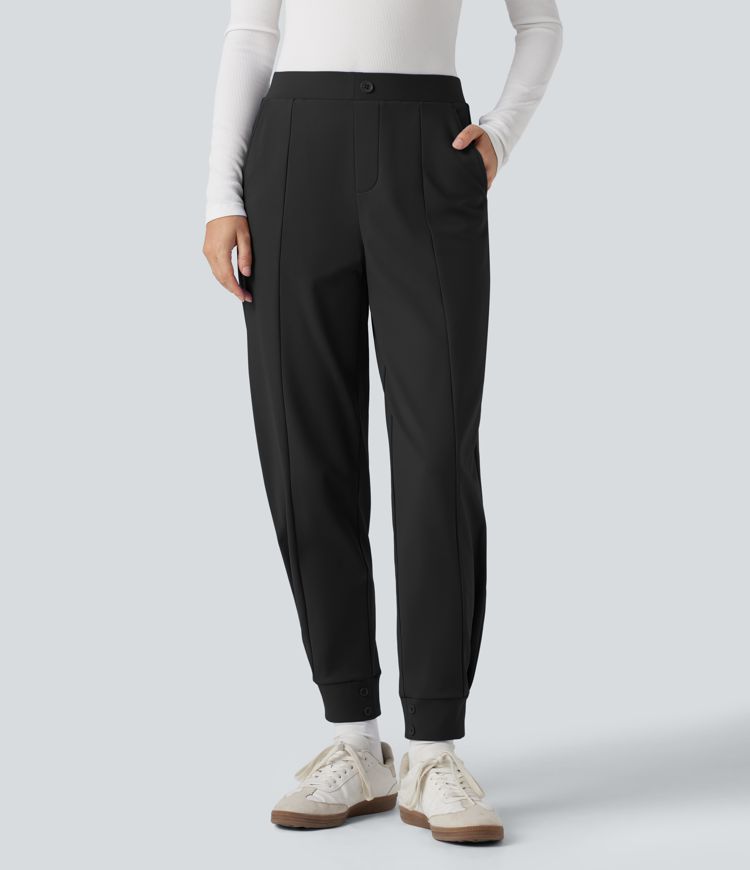 SoftlyZero™ Plush Thermal Mid Rise Work Joggers with Pockets