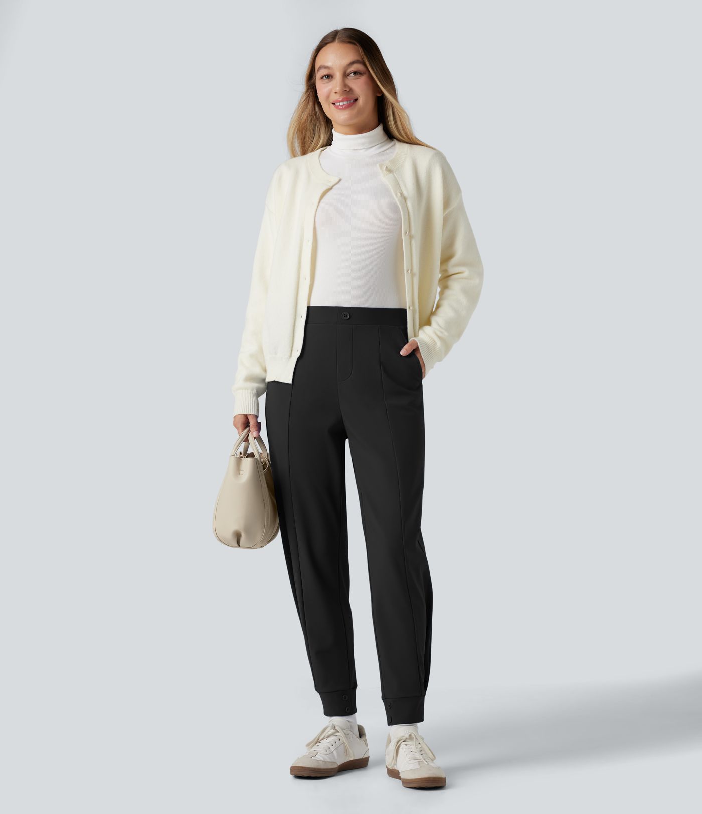 SoftlyZero™ Plush Thermal Mid Rise Work Joggers with Pockets