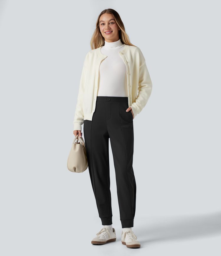 SoftlyZero™ Plush Thermal Mid Rise Work Joggers with Pockets